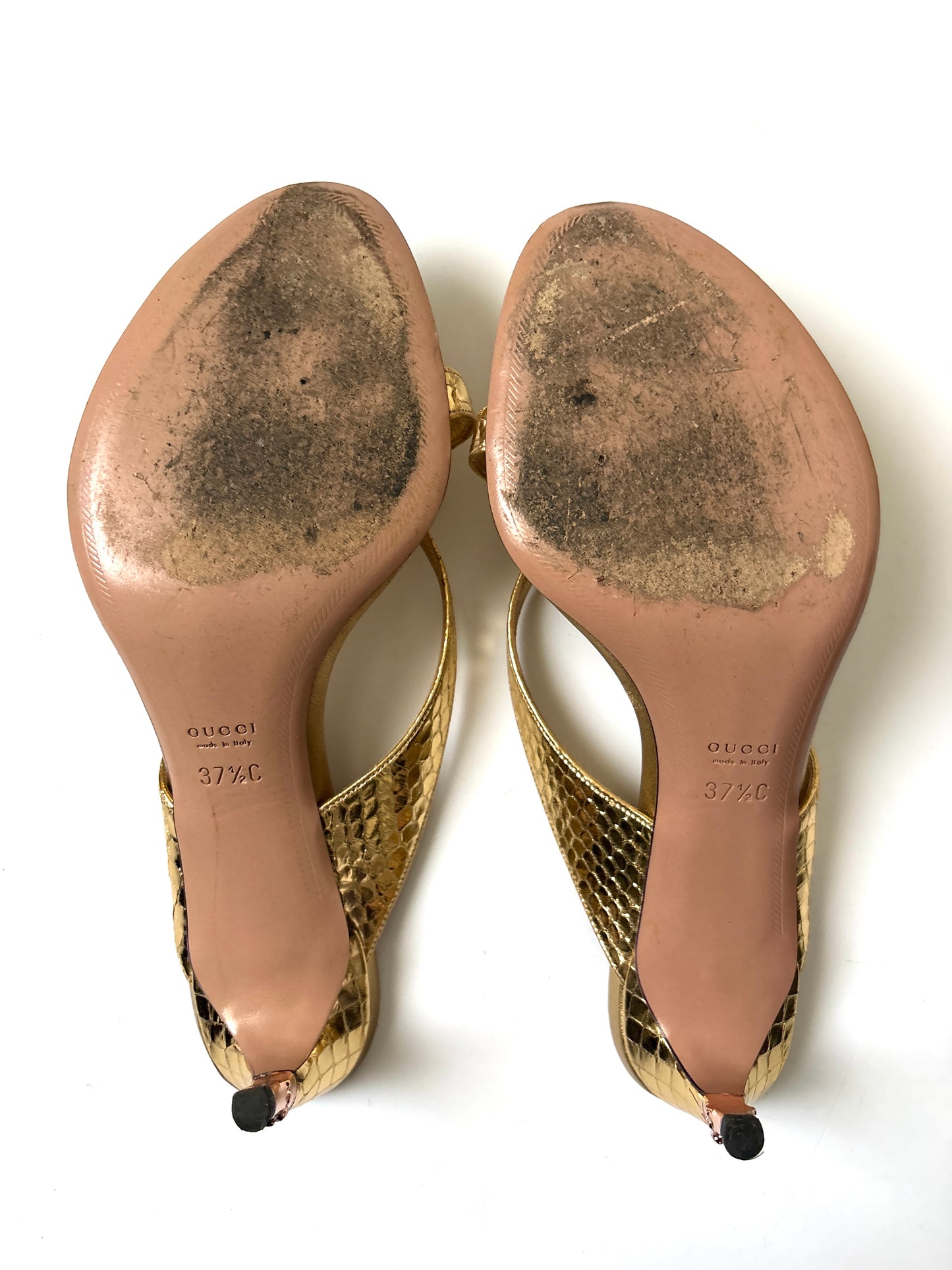 Rare Gucci by Tom Ford Vintage Golden Jewel Encrusted Mules UK 4.5