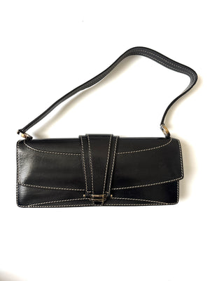 Vintage Celine Leather Shoulder Bag
