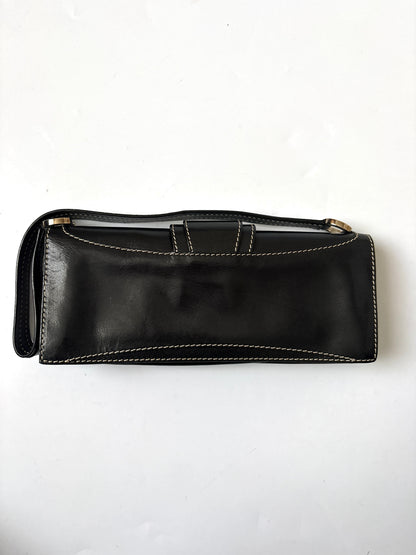 Vintage Celine Leather Shoulder Bag