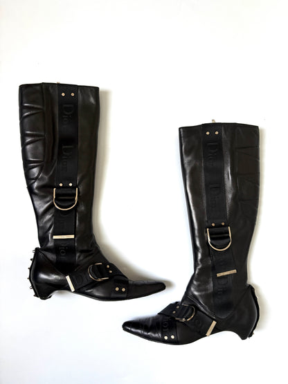 Dior Black Punk Boots by galliano