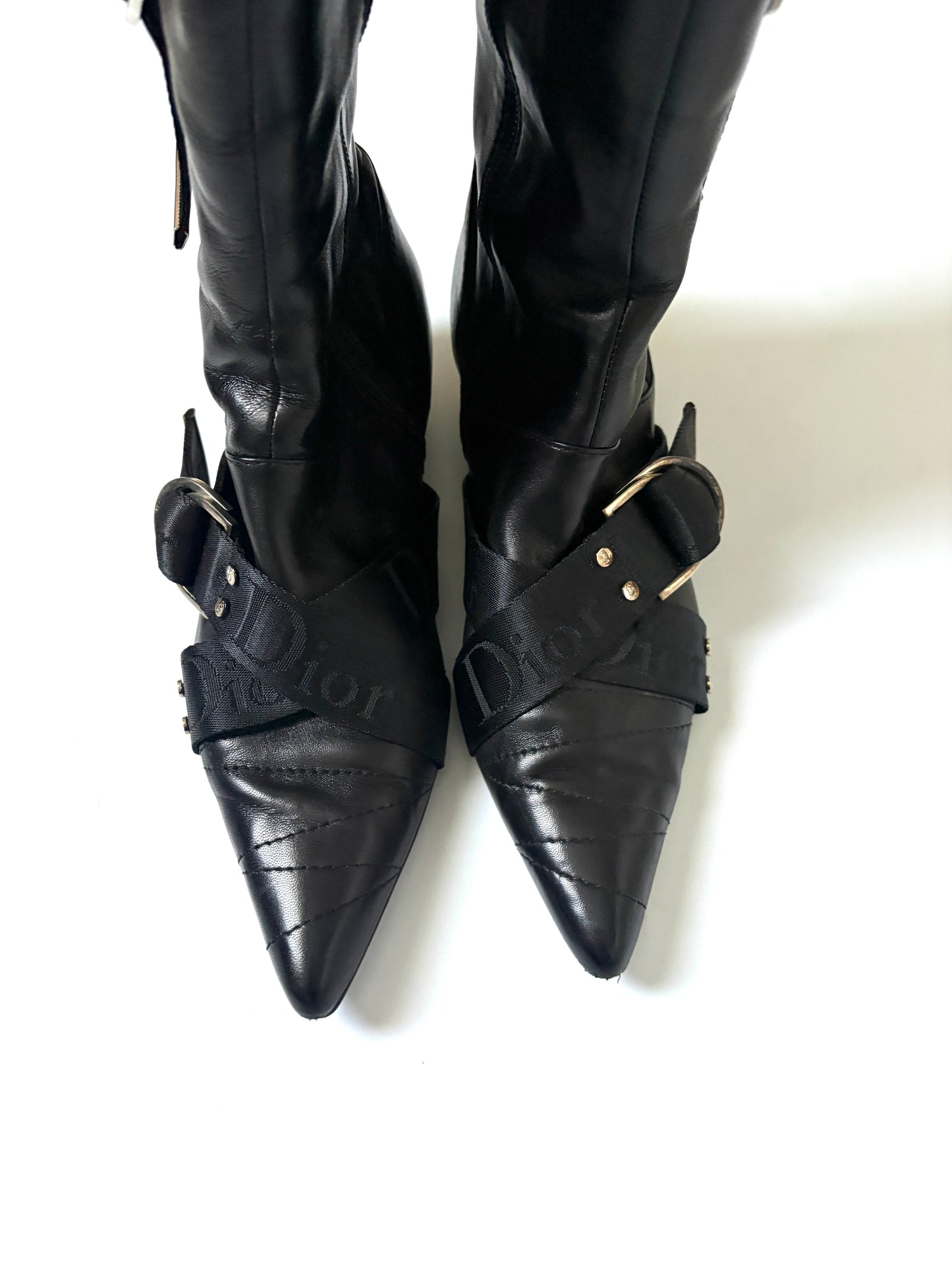 Dior Vintage Black Punk Boots UK 5.5