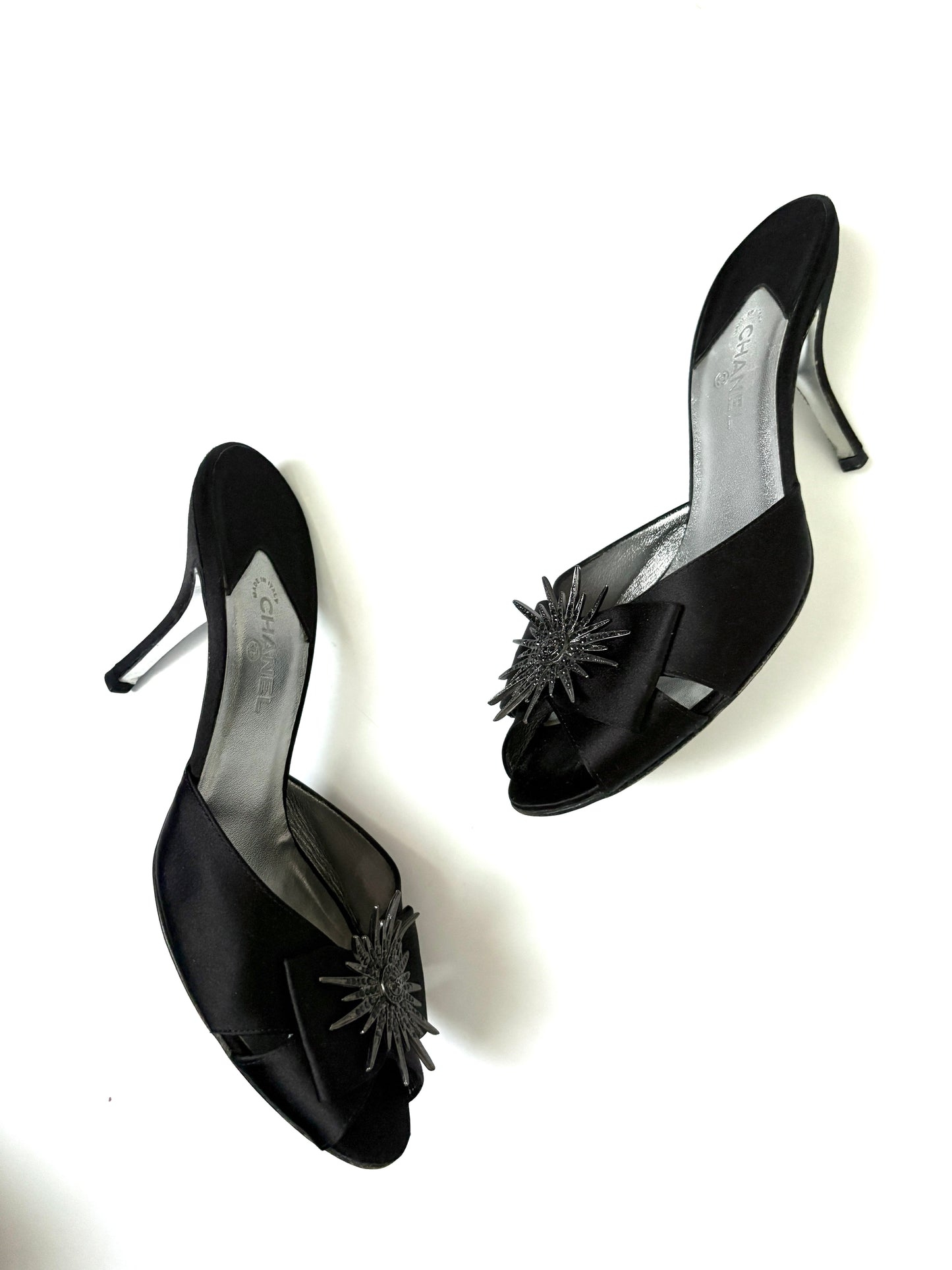 Chanel Vintage Jewelled Evening Mules UK 6