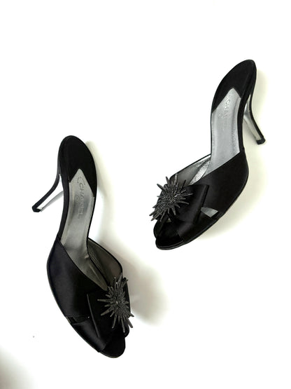 Chanel Vintage Jewelled Evening Mules UK 6