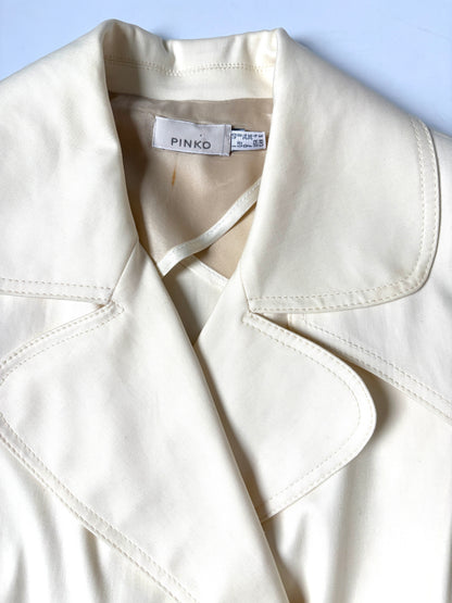Pinko Cream Trench Coat UK 8