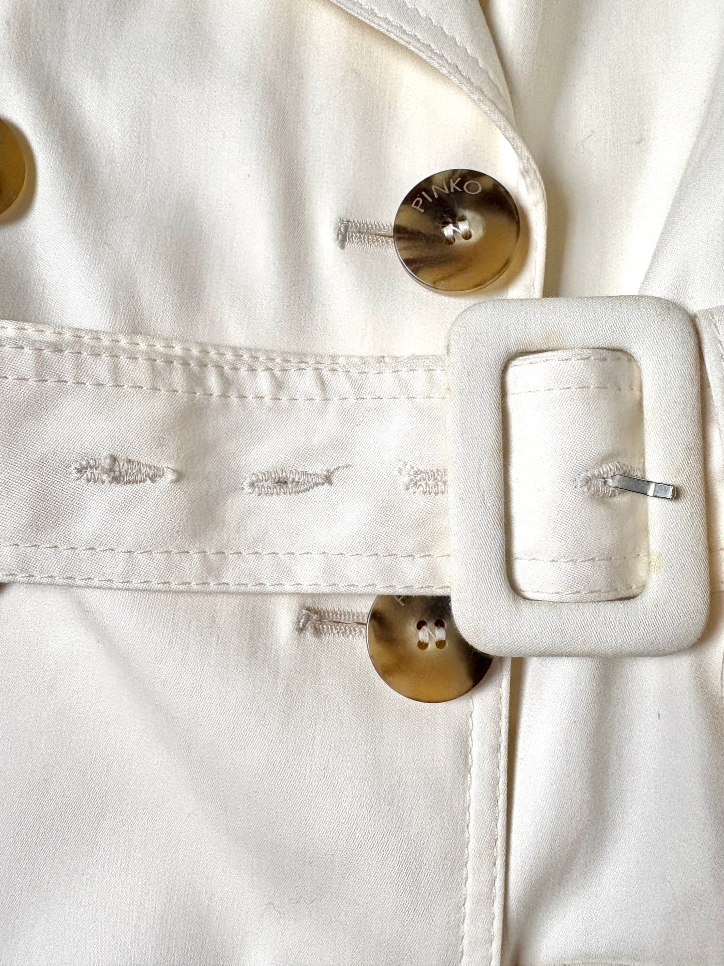 Pinko Cream Trench Coat UK 8