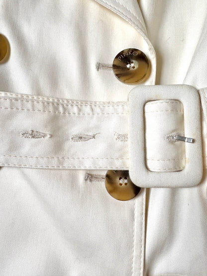 Pinko Cream Trench Coat UK 8