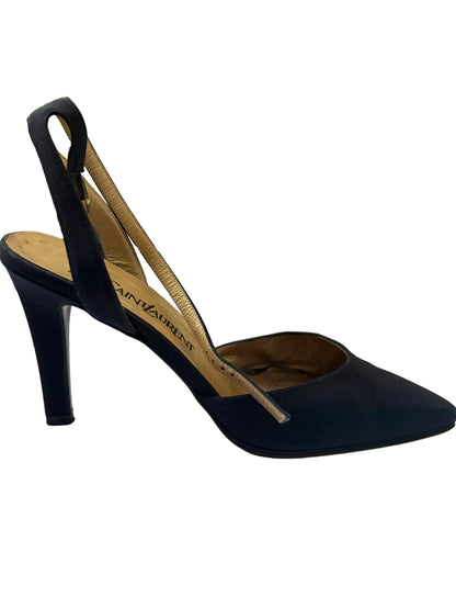 Yves Saint Laurent Vintage Ankle Strap Slingbacks UK 5