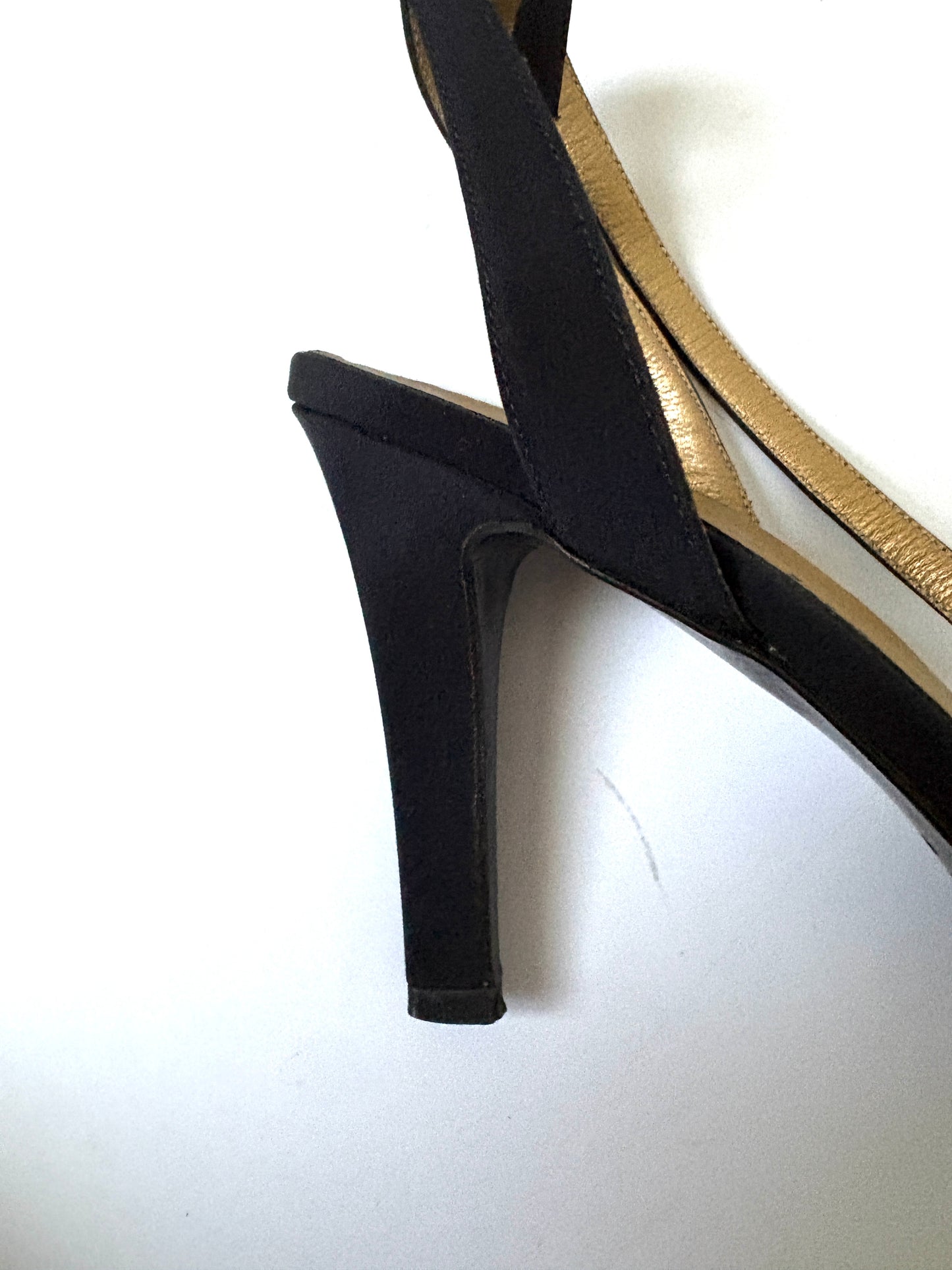 Yves Saint Laurent Vintage Ankle Strap Slingbacks UK 5