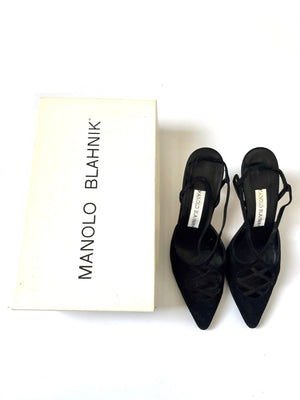 Manolo Blahnik Vintage Sling Backs UK 4.5