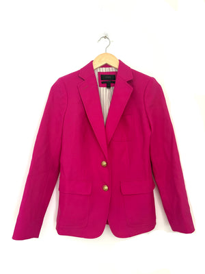 J.Crew Wool Fuschia Pink Wool Blazer UK 6