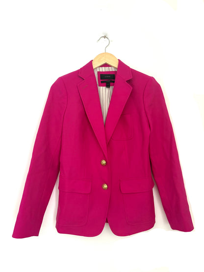 J.Crew Rhodes Wool Fuschia Pink Wool Blazer 