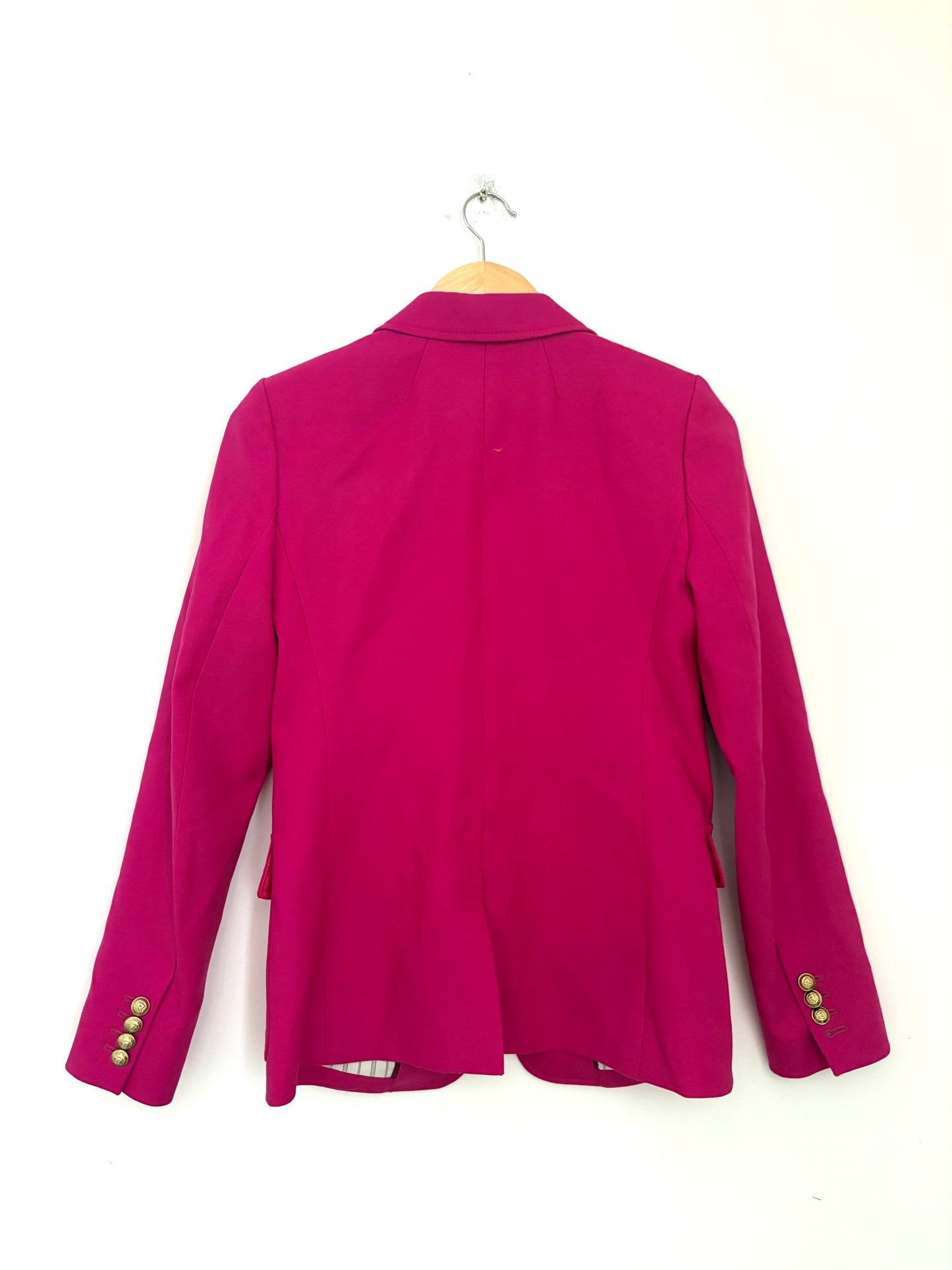 J.Crew Wool Fuschia Pink Wool Blazer UK 6