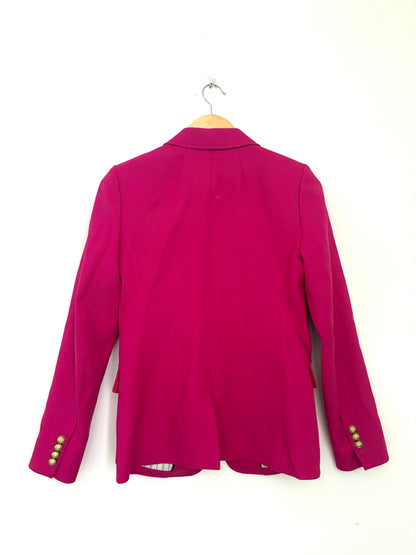 J.Crew Wool Fuschia Pink Wool Blazer UK 6