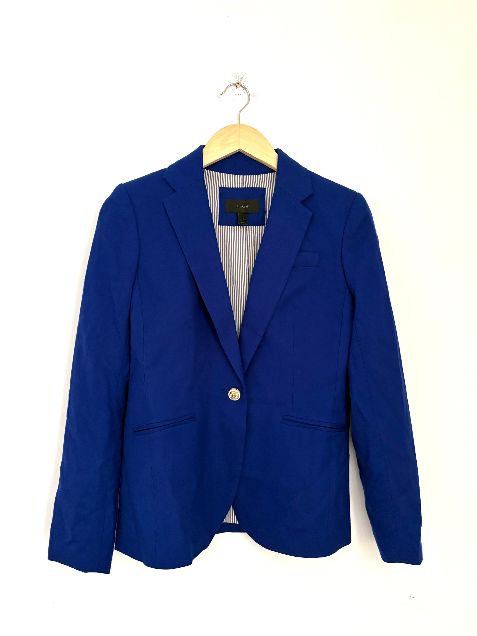 J.Crew Wool Royal Blue Blazer 