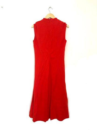 Me+Em Red Jersey V-Neck Dress UK 14