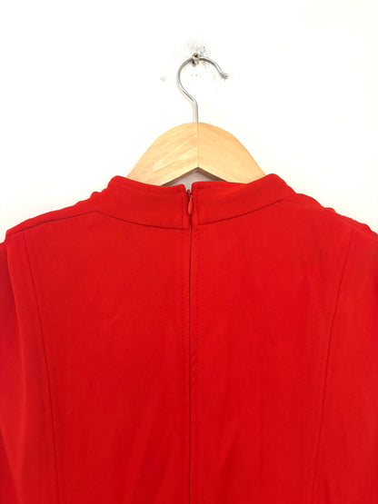 Me+Em Red Jersey V-Neck Dress UK 14