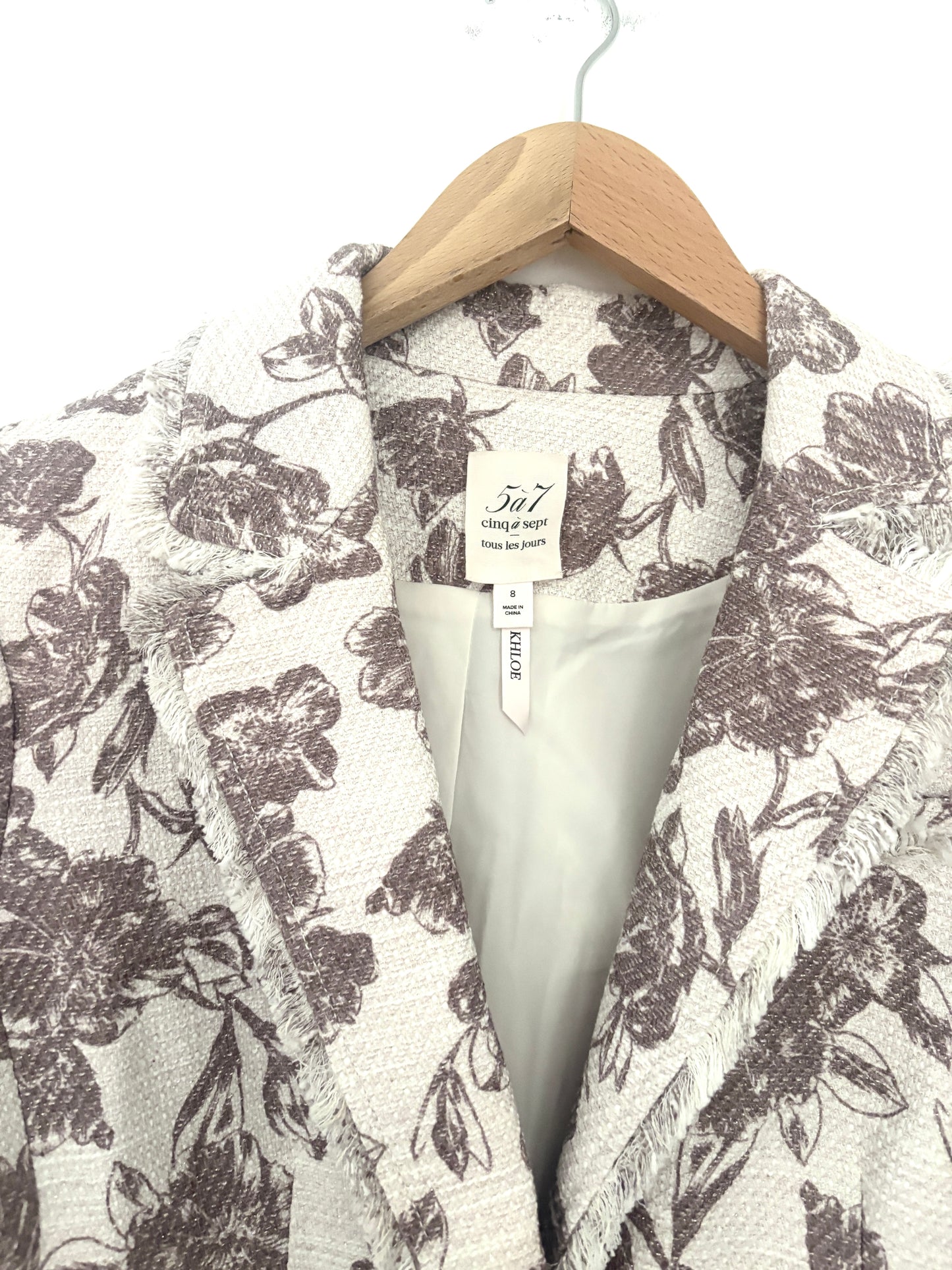 Cinq à Sept Boucle Floral Blazer UK 12