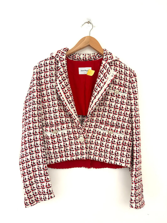 Ferragamo Patterned Boxy Jacket