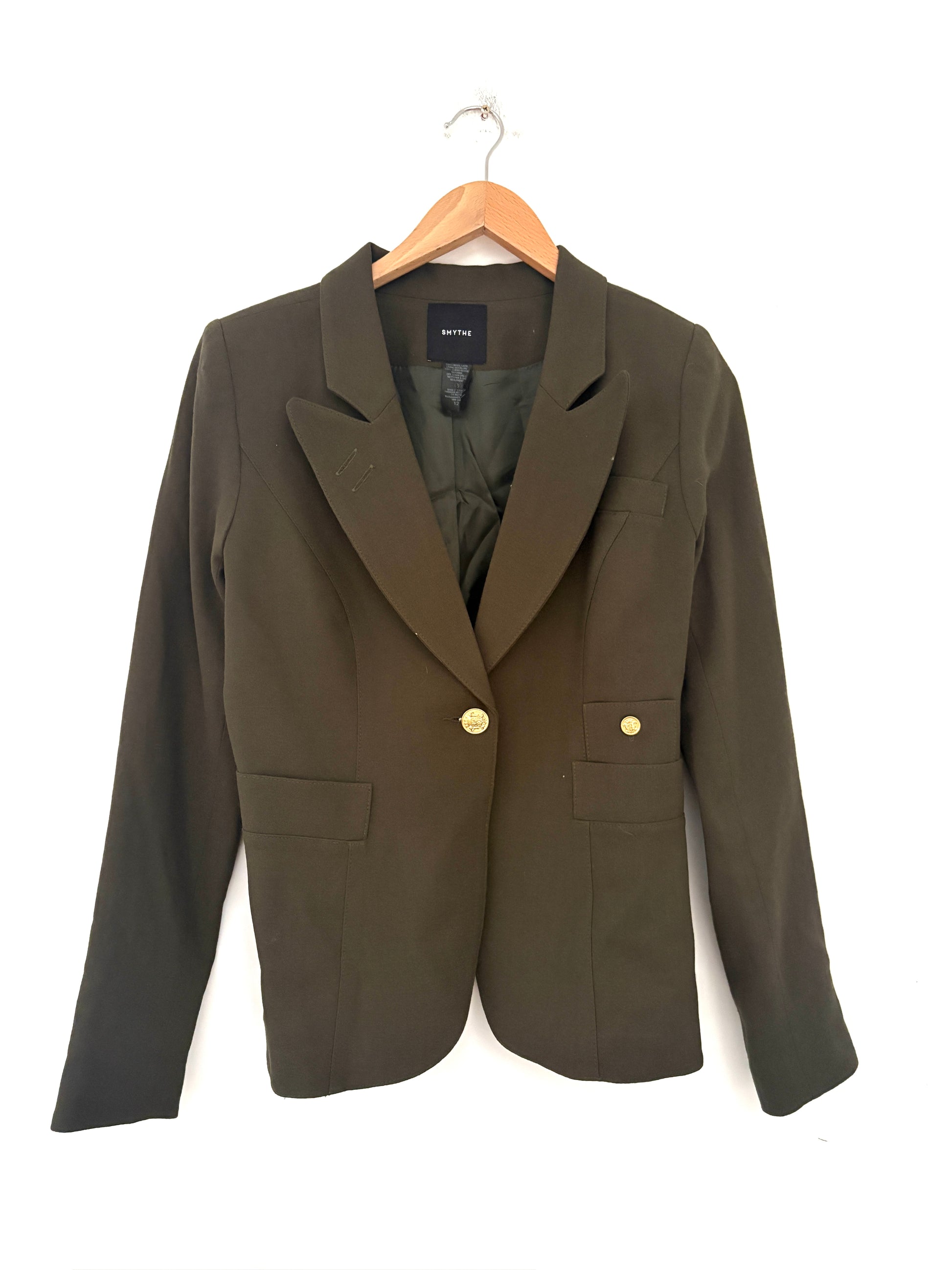 Smythe Classic Duchess Blazer In Army