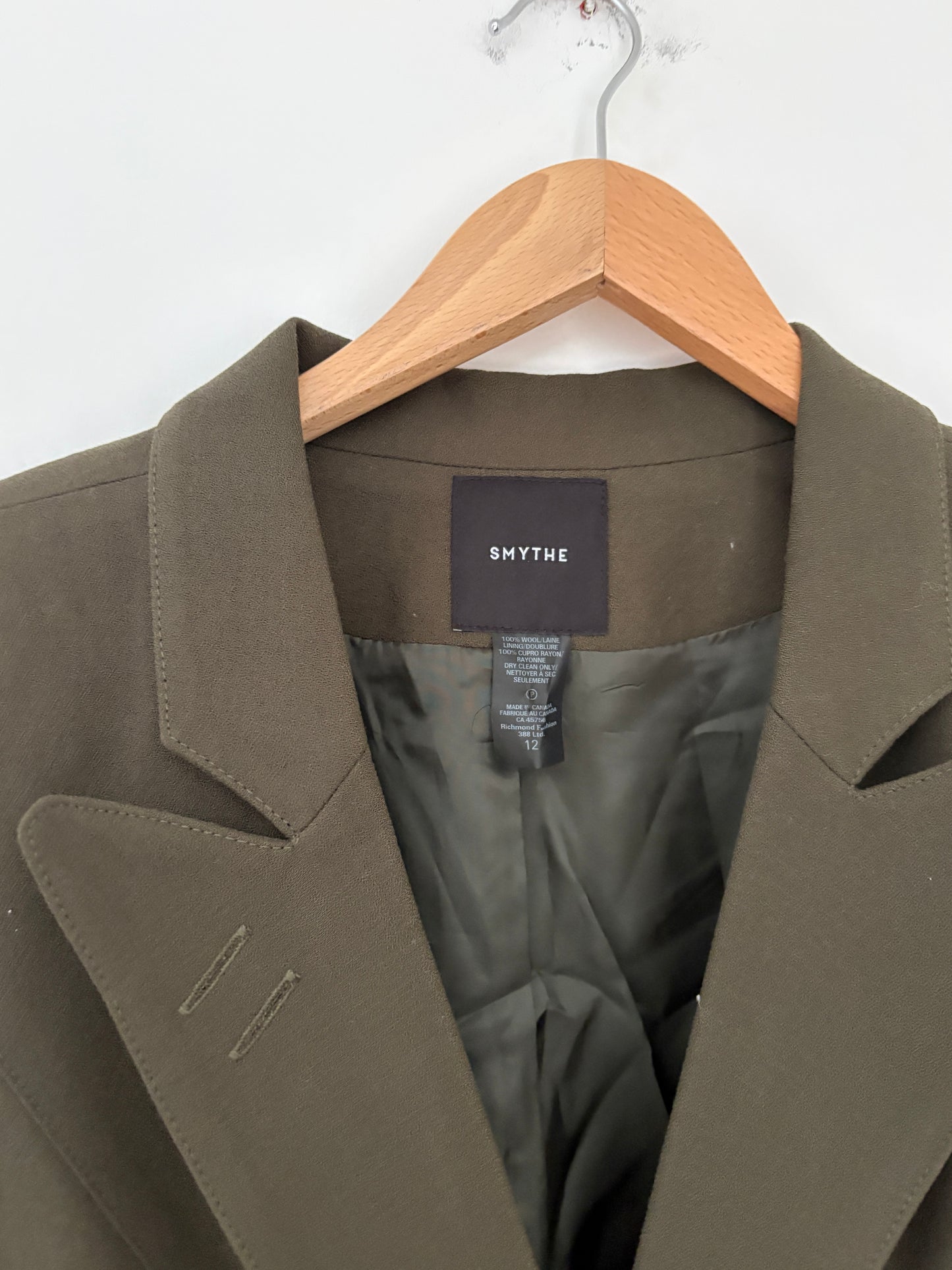 Smythe Classic Duchess Blazer In Army UK 12