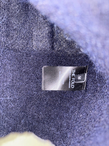 The Fold Navy Wool Wrap Top M