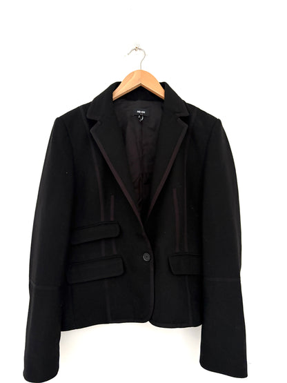 Me+Em black blazer with grosgrain piping
