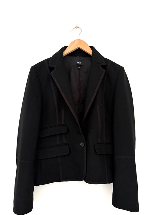 Me+Em black blazer with grosgrain piping