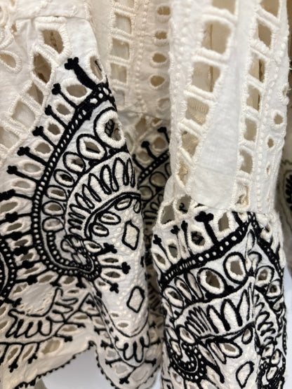 Hemant & Nandita White Lace Dress L
