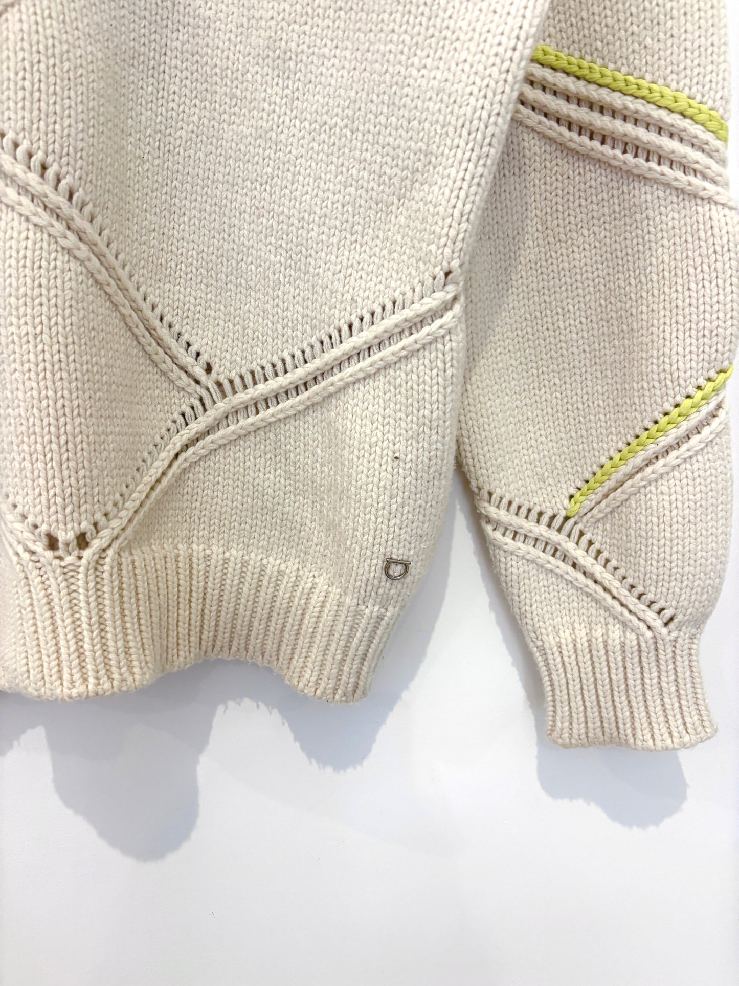 Salvatore Ferragamo Cream Wool Knit S