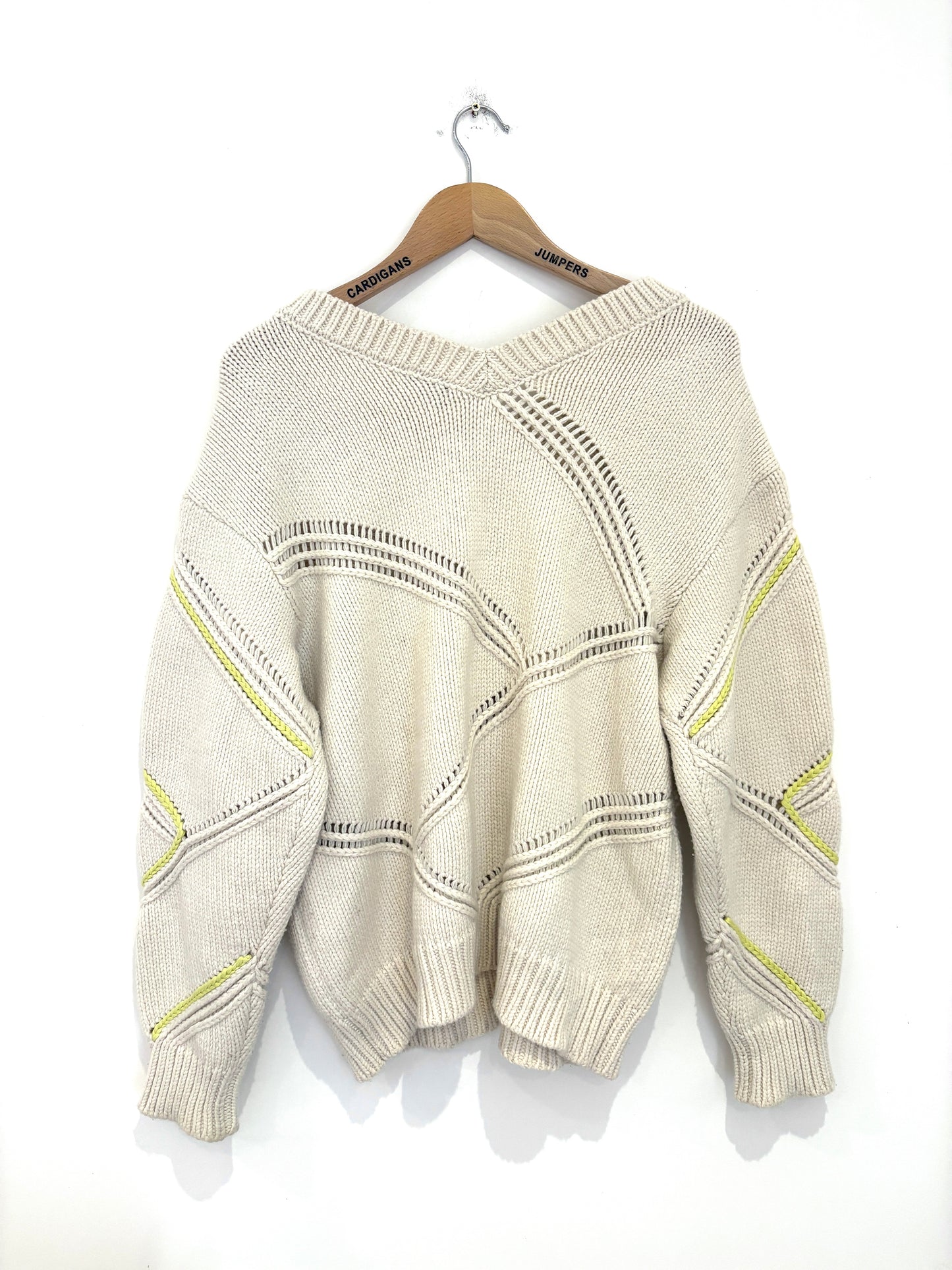 Salvatore Ferragamo Cream Wool Knit S