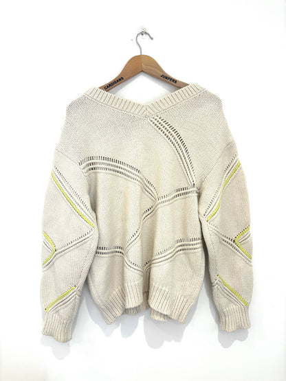 Salvatore Ferragamo Cream Wool Knit S