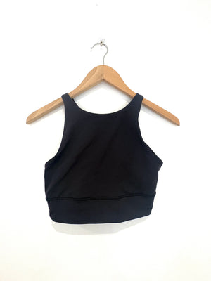 Lululemon Black Cropped Sports Top UK 12