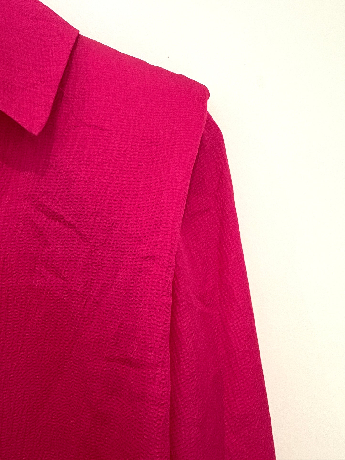Claudie Pierlot Fuschia Textured Shirt UK 8