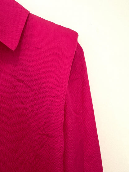 Claudie Pierlot Fuschia Textured Shirt UK 8