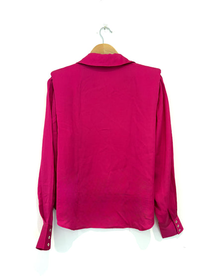 Claudie Pierlot Fuschia Textured Shirt UK 8