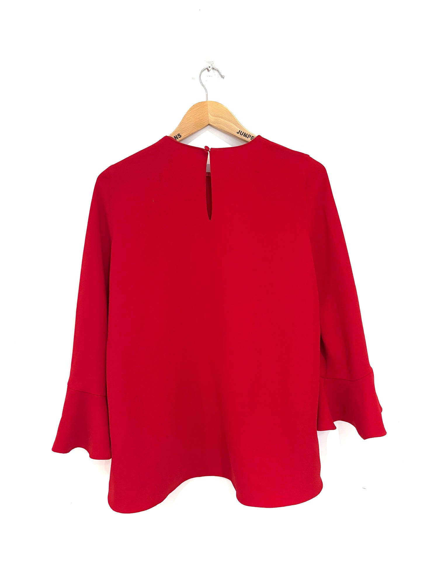 CH Carolina Herrera Ruffled Crepe Blouse S