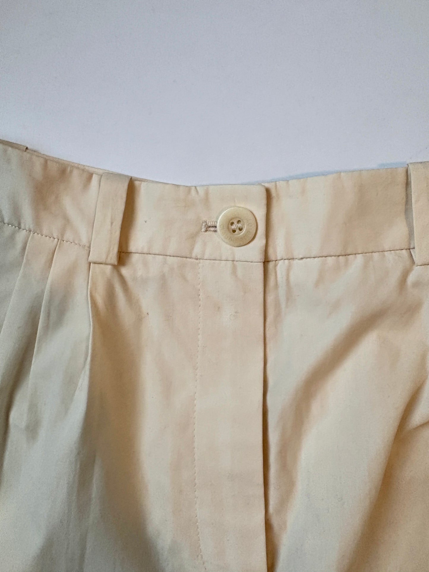 Claudie Pierlot Cotton Cream Trousers UK 14