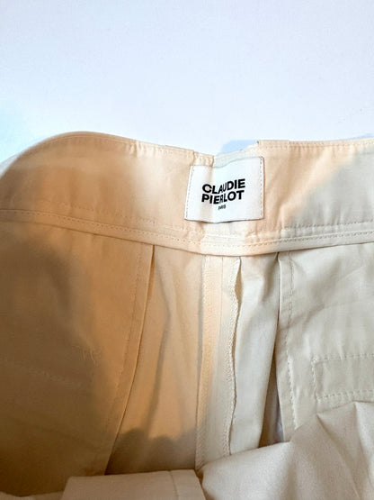 Claudie Pierlot Cotton Cream Trousers UK 14