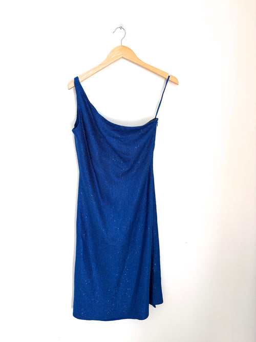 New With Tags St John Electric Blue Sparkle Dress UK 10