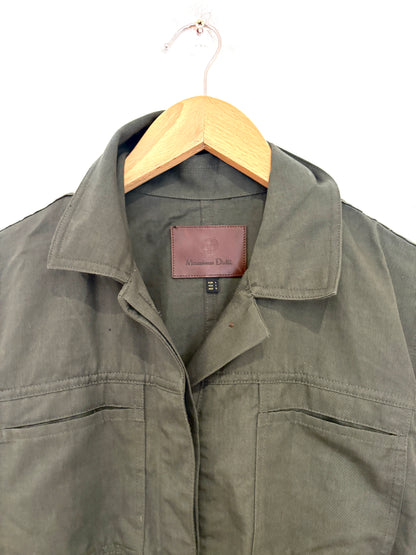 Massimo Duti Khaki Utility Jumpsuit L