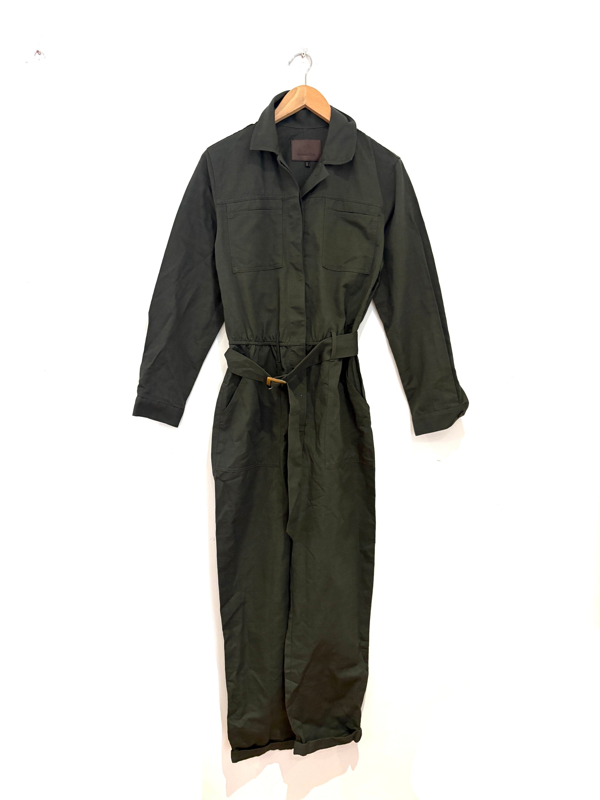 massimo dutti khaki jumpsuit