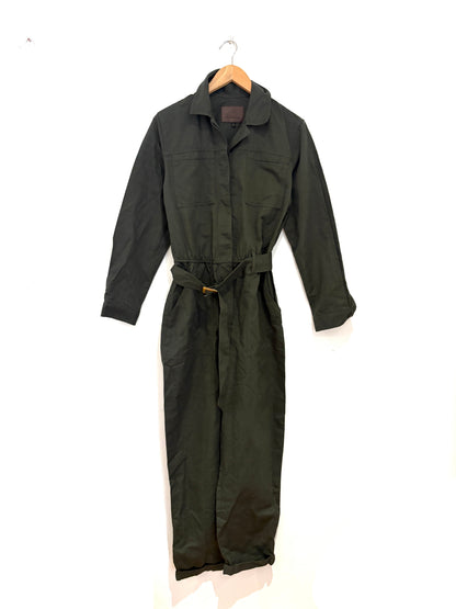 massimo dutti khaki jumpsuit