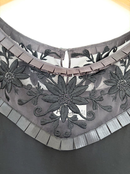 Alice by Temperley Silk Black Top UK 10