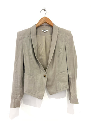 Helmut Lang Cropped Linen Blazer UK 10