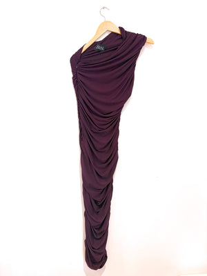 Solace Amaya Plum Midi Dress UK 10