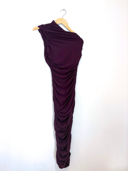 Solace Amaya Plum Midi Dress UK 10