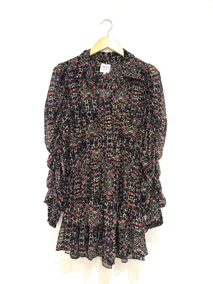 Misa Los Angeles Tiered Printed Mini Dress 