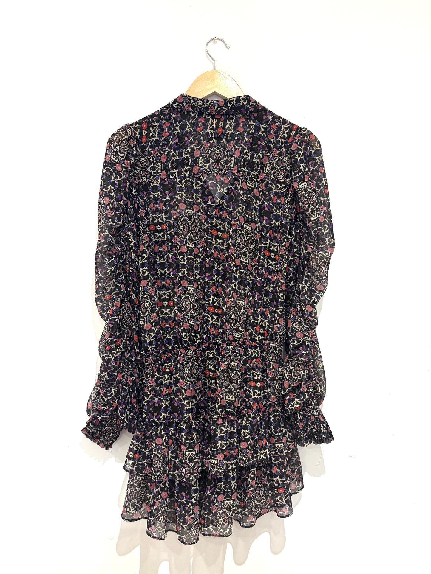 Misa Los Angeles Tiered Printed Mini Dress S