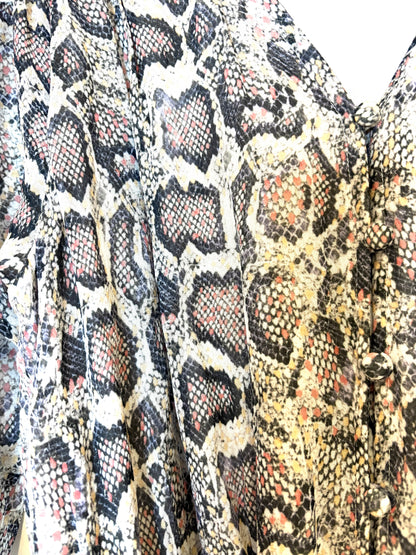 All Saints Snake Print Jumpsuit UK 4