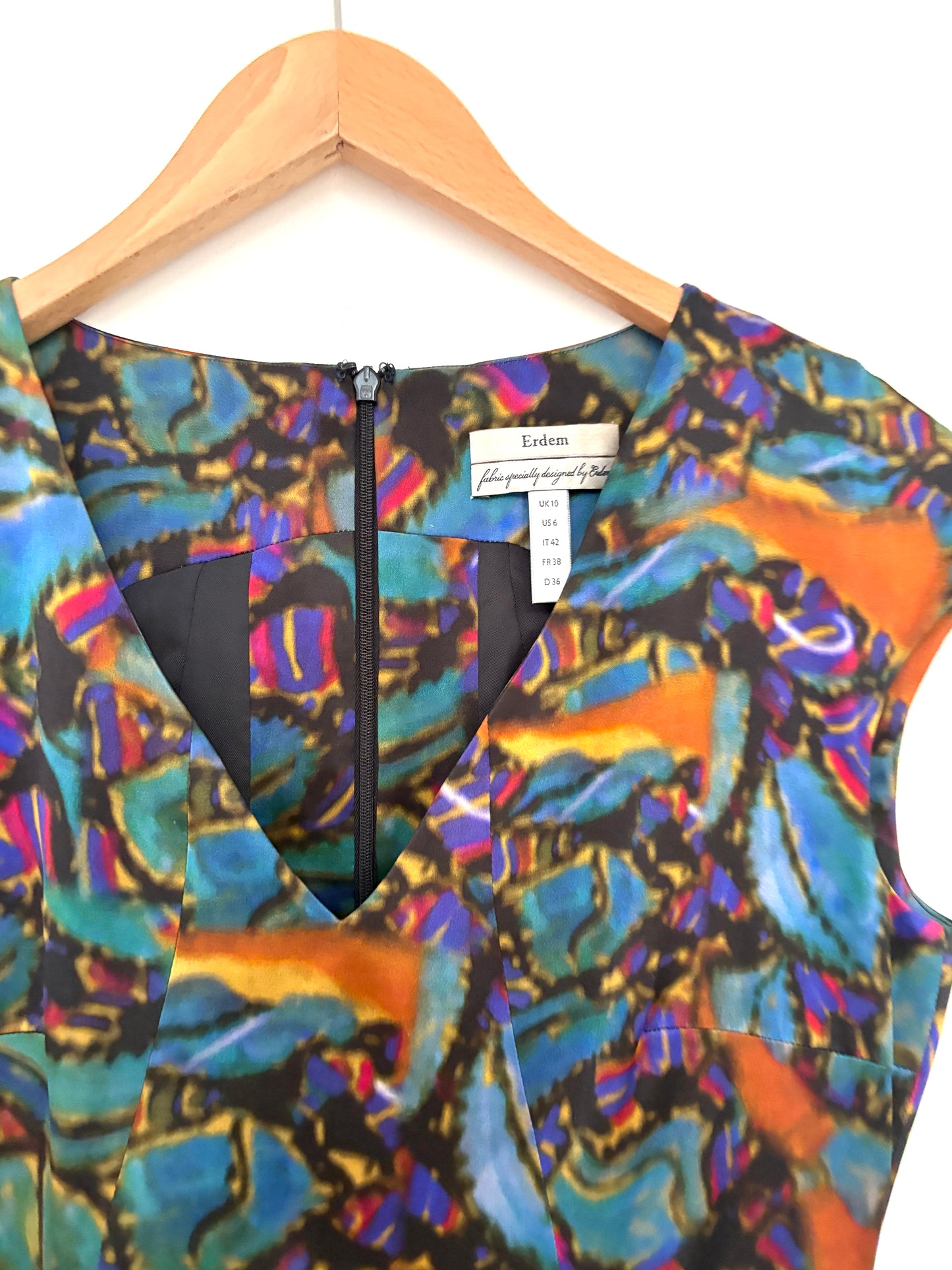 Erdem Watercolour Print Dress UK 10